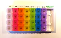 Pilulier électronique mensuel avec alarme MedControl - distributeurs de pilules pour 28 jours dans le cadre