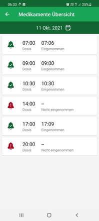 Android App für Steuerung und Überwachung von smarten Tablettenspender DoseControl