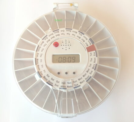 Pilulier automatique électronique DoseControl avec couvercle transparent Anglais – nouvelle génération 