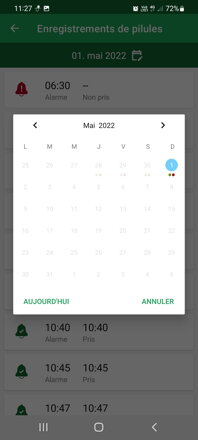 Pilulier BLUETOOTH automatique intelligent DoseControl | Avec chargeur | Modèle 2021 | Couvercle blanc | Modèles de dosage en français | Contrôle et surveillance à distance via l'application Android