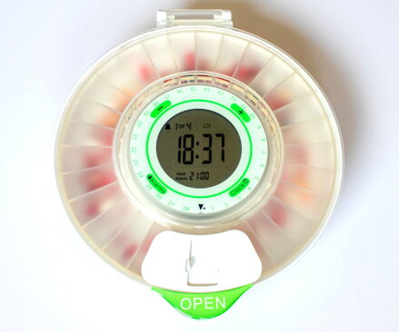 Pilulier électronique automatique intelligent DoseControl | Nouveau modèle 2021 | Couvercle transparent  | Modèles de dosage neutre 